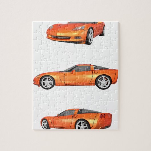 Orangefarbene Korvette: Puzzle (Vertikal)