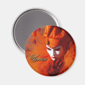 Orangefarbene Kostüme - Venedig, Italien (IT) Magnet (Vorderseite/Rückseite)