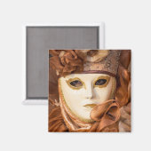 Orangefarbene Kostüme, Venedig Magnet (Vorderseite/Rückseite)