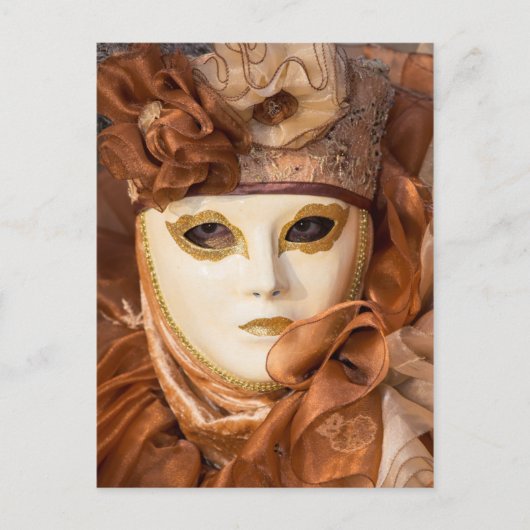 Orangefarbene Kostüme, Venedig Postkarte (Vorderseite)
