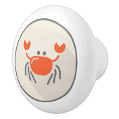 Orangefarbene Krabben, Design für die Strandküste Keramikknauf (Rechts)