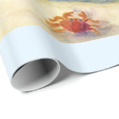 Orangefarbene Krabbenpalme Geschenkpapier (Rolleneckpunkt)