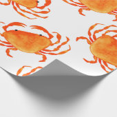 Orangefarbene Krebse Geschenkpapier (Ecke)