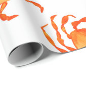 Orangefarbene Krebse Geschenkpapier (Rolleneckpunkt)