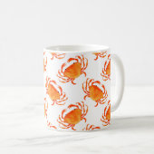 Orangefarbene Krebse Kaffeetasse (VorderseiteRechts)