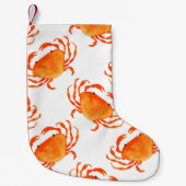 Orangefarbene Krebse Kleiner Weihnachtsstrumpf (Vorderseite)