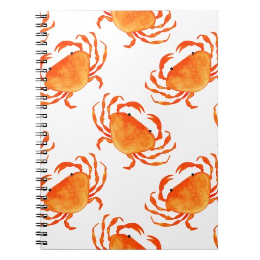 Orangefarbene Krebse Notizblock (Vorderseite)