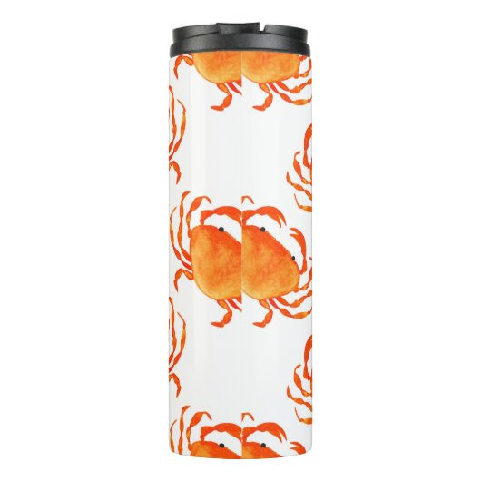 Orangefarbene Krebse Thermosbecher (Rückseite)