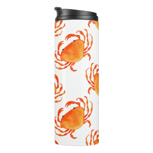 Orangefarbene Krebse Thermosbecher (Nach rechts gedreht)