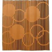 Orangefarbene Kreise Duschvorhang (Vorderseite)