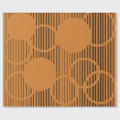 Orangefarbene Kreise Geschenkpapier (Flach)