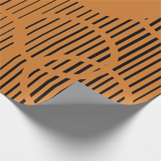 Orangefarbene Kreise Geschenkpapier (Ecke)