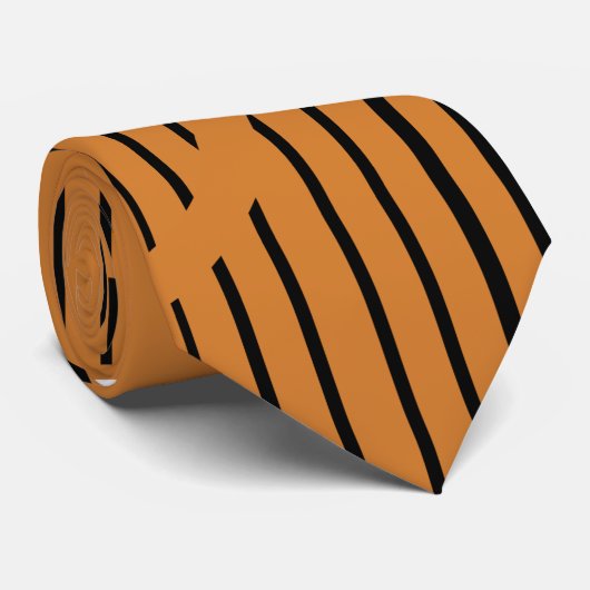 Orangefarbene Kreise Krawatte (Gerollt)