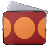 Orangefarbene Kreise Laptopschutzhülle (Vorderseite)