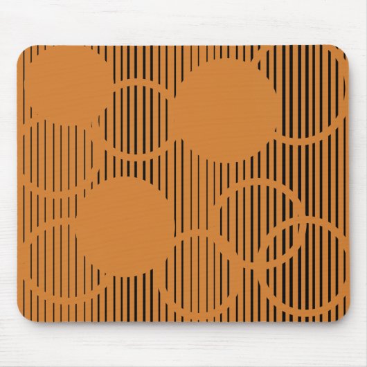 Orangefarbene Kreise Mousepad (Vorne)