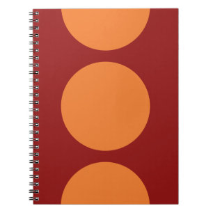 Orangefarbene Kreise Notizblock