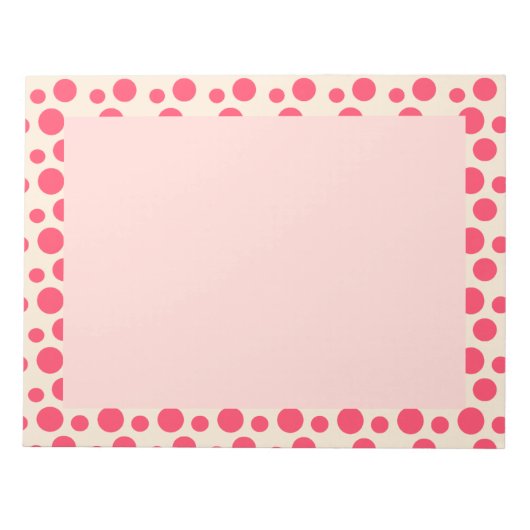 Orangefarbene Kreise Notizblock (Vorderseite)