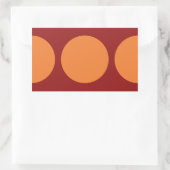 Orangefarbene Kreise Rechteckiger Aufkleber (Tasche)