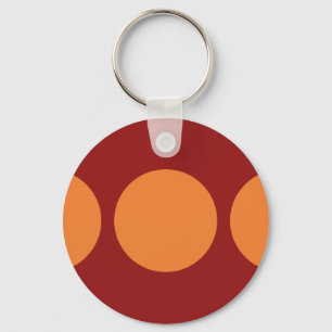 Orangefarbene Kreise Schlüsselanhänger