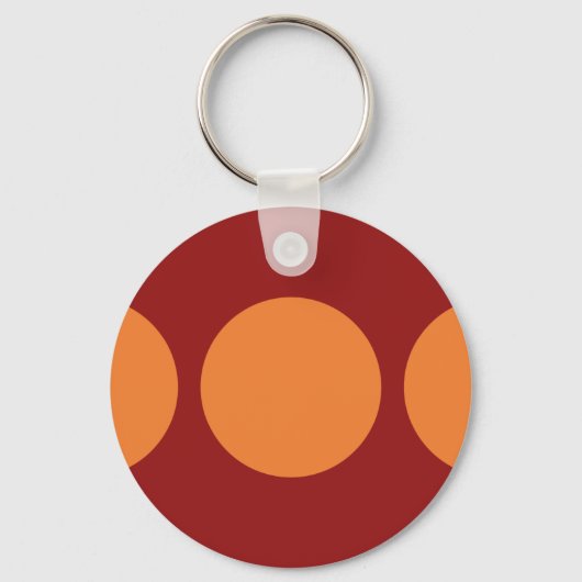 Orangefarbene Kreise Schlüsselanhänger (Vorderseite)