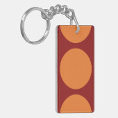 Orangefarbene Kreise Schlüsselanhänger (Vorderseite links)