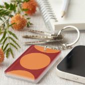 Orangefarbene Kreise Schlüsselanhänger (Vorderseite rechts)