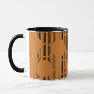 Orangefarbene Kreise Tasse