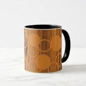 Orangefarbene Kreise Tasse (VorderseiteRechts)