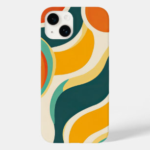 Orangefarbene Kreise und Farbstreifen Case-Mate iPhone 14 Hülle