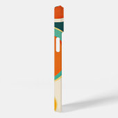 Orangefarbene Kreise und Farbstreifen Case-Mate iPhone Hülle (Rückseite / Rechts)