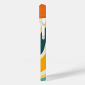 Orangefarbene Kreise und Farbstreifen Case-Mate iPhone Hülle (Rückseite / Links)