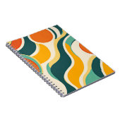 Orangefarbene Kreise und Farbstreifen Notizblock (Rechte Seite)