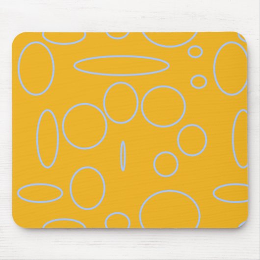 Orangefarbene Kreise und Schleifen Mousepad (Vorne)