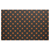 Orangefarbene Kreuzstiche auf schwarz Stoff (Fat Quarter (45,7 x 55,9 cm))