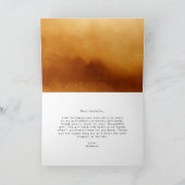 Orangefarbene Kristalle Foto Abschluss Dankeskarte (Innenseite)