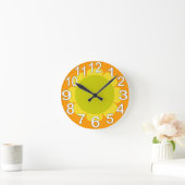Orangefarbene Küche Runde Wanduhr (Zuhause)