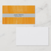 Orangefarbene Kunstfarbe abstrakt modern und stilv Visitenkarte (Vorne/Hinten)