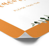 Orangefarbene Kürbisfavoriten Bitte Poster nehmen (Ecke)