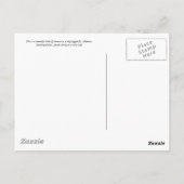 Orangefarbene Langbeinfliege auf Pfefferminzblatt Postkarte (Rückseite)