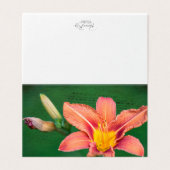 Orangefarbene Lederkarte (Außenseite Aufgefaltet)