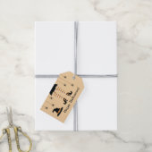 Orangefarbene Legen und Spinnen glücklicher Hallow Geschenkanhänger (Mit Garn)