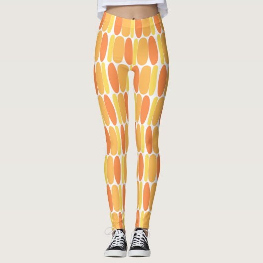 Orangefarbene Leggings (Vorderseite)