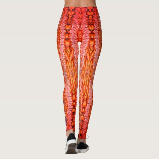 Orangefarbene Leggings (Rückseite)