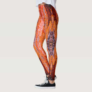 Orangefarbene Leggings