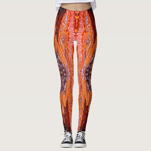 Orangefarbene Leggings (Vorderseite)