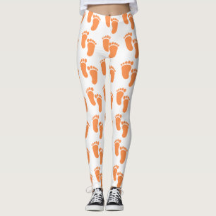 Orangefarbene Leggings für Niedliche und Minimalis