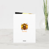 Orangefarbene Leiterplatten, elektronische Teile, Dankeskarte (Rückseite)