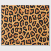 Orangefarbene Leoparden Geschenkpapier (Flach)