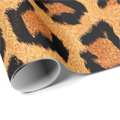 Orangefarbene Leoparden Geschenkpapier (Rolleneckpunkt)