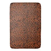 Orangefarbene Leopardrucke Badematte (Vorderseite Vertikal)